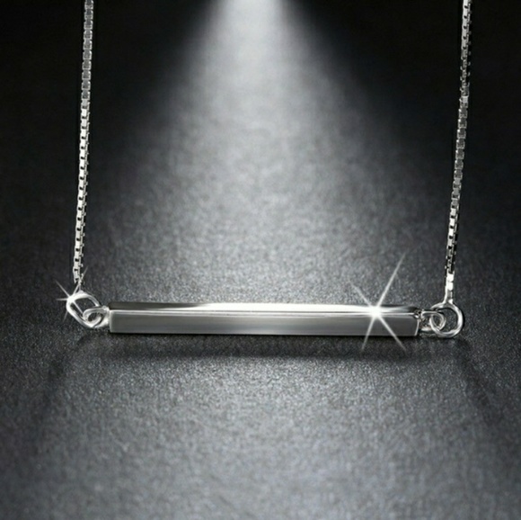 Jewelry - 925 Sterling Silver Minimalist Bar Necklace